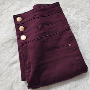 Refuge High Waisted Plum Jeans